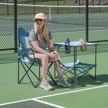Life is Good® Light Blue Mesh Back Quad Chair