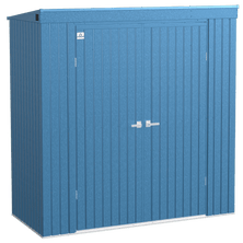 Arrow Elite Steel Storage Shed, 8x4, Blue Grey