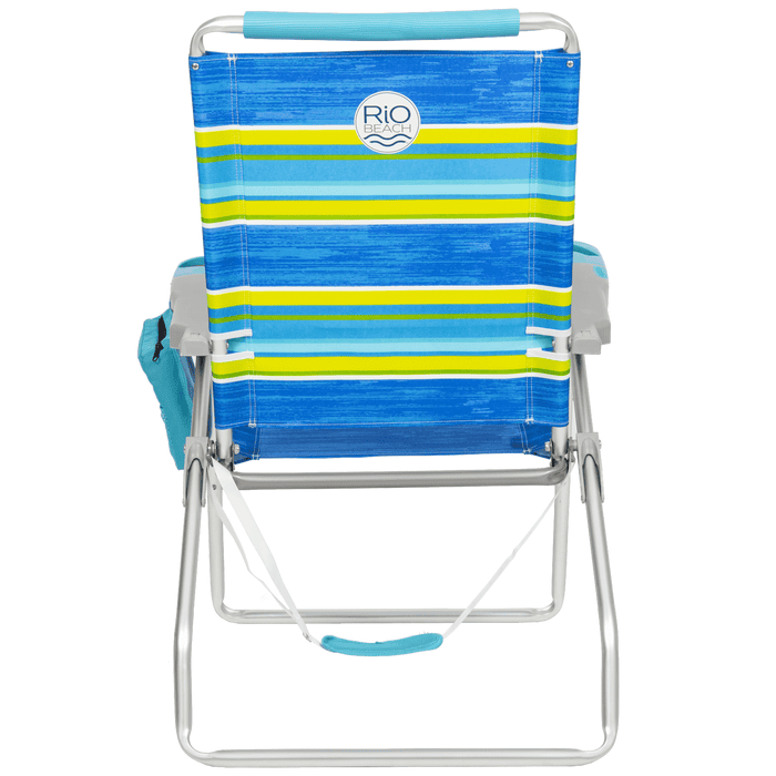 Rio Beach Multi 4-Position 17 inch Tall Beach Chair - Stripe Rio Beach Multi 4-Position 17 inch Tall Beach Chair - Stripe
