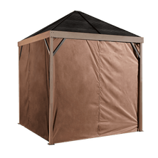 Sanibel Brown Polyester Curtains 10 ft. x 10 ft.
