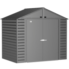 Arrow Select Steel Storage Shed, 8x6, Charcoal