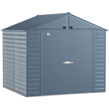 Arrow Select Steel Storage Shed, Peak, Blue Grey