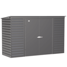 Arrow Select Steel Storage Shed, 10x4, Charcoal