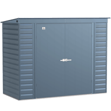 Arrow Select Steel Storage Shed, 8x4, Blue Grey