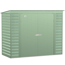 Arrow Select Steel Storage Shed, Pent, Sage Green