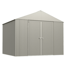 Arrow Elite Steel Storage Shed, 14x12, Cool Grey