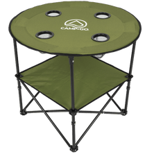 28" diameter material round portable  table Green