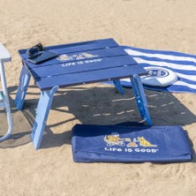 Life is Good 2 x 2 x 1 ft Blue Family Portable Outdoor Table