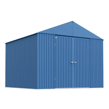 Arrow Elite Steel Storage Shed, 14x14, Blue Grey