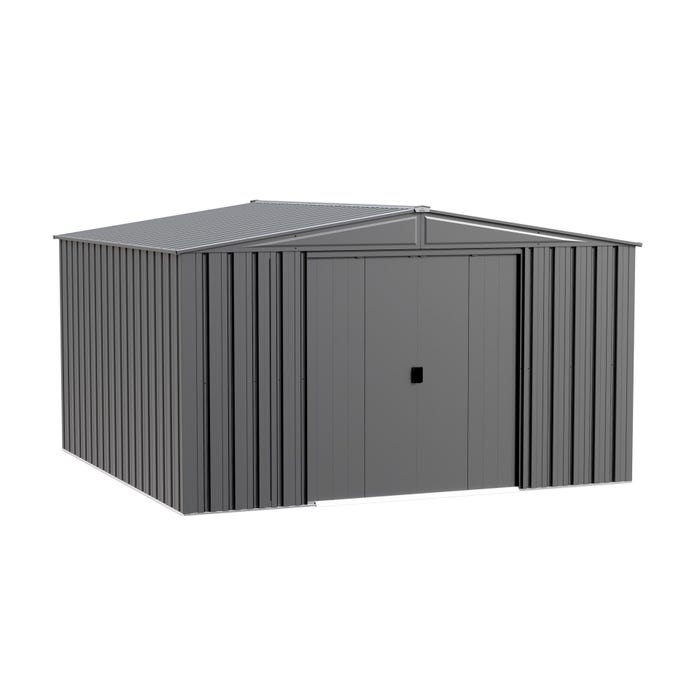 Arrow Essentials 10 x 8 x 6.3 ft Charcoal Arrow Essential Steel Shed 6 Arrow Essentials 10 x 8 x 6.3 ft Charcoal Arrow Essential Steel Shed 6
