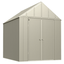 Arrow Elite Steel Storage Shed, 12x14, Cool Grey