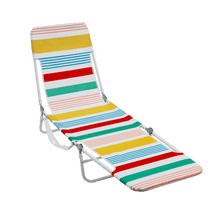 Folding beach lounger Stripe