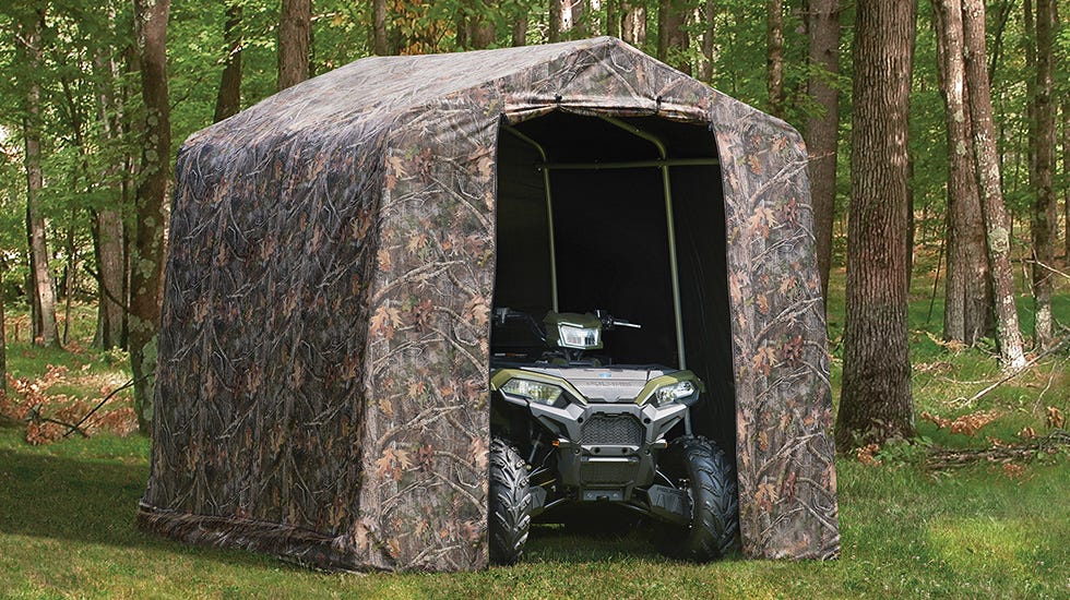 camo hunter storage shed