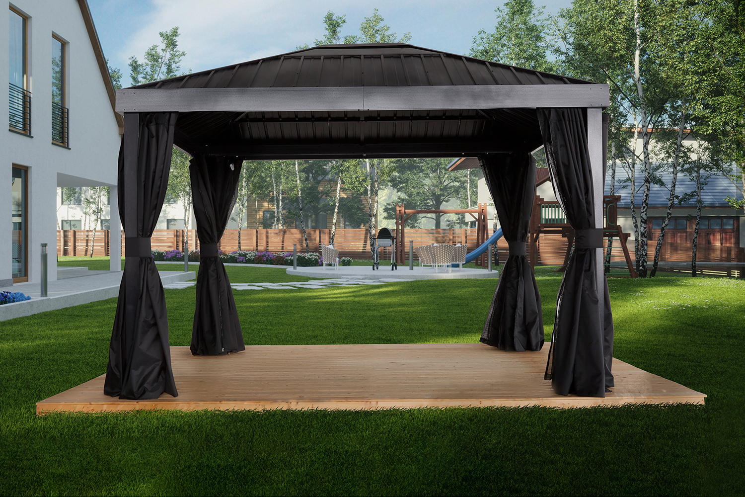 Grill Gazebo on a deck
