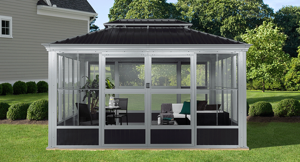 solarium in a backyard