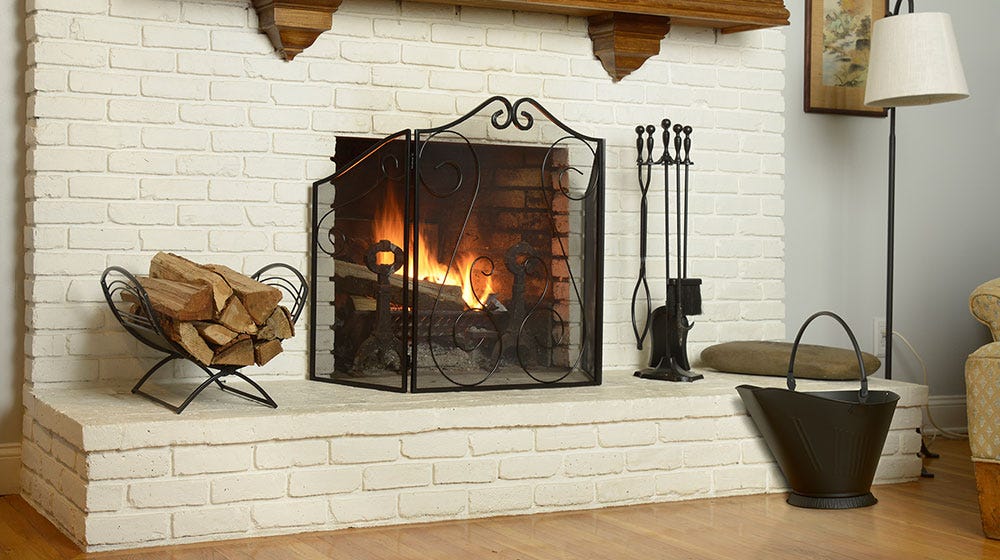 fireplace makeover: add a coat of paint