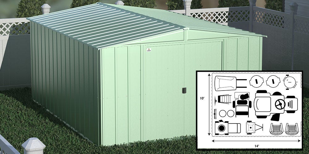 Backyard Shed Storage Layout 10x14