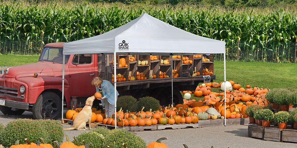 Farmers market stand with a Marketplace Canopy