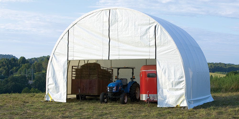 ShelterTech Hoop Barn White