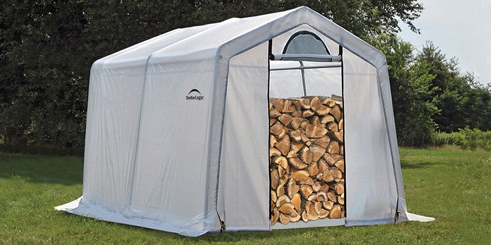 seasoning shed for firewood storage