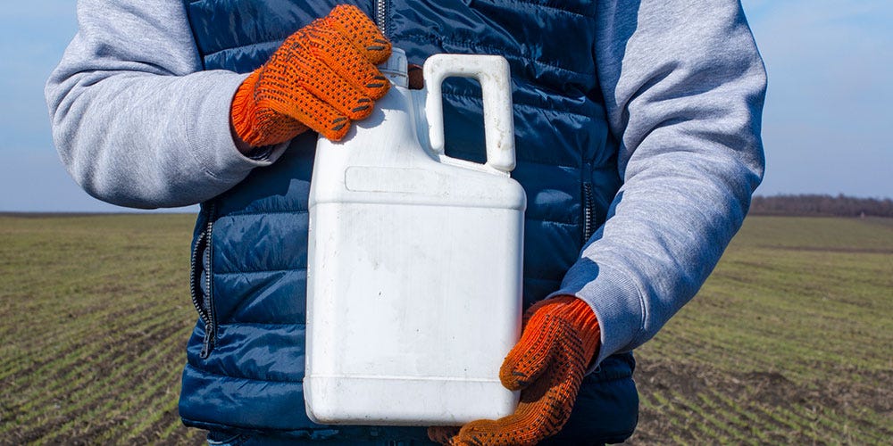 Person with Herbicide