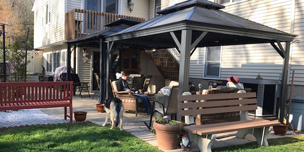 Gazebo in Backyard