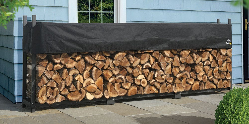 Properly season firewood, then store it on a firewood rack.