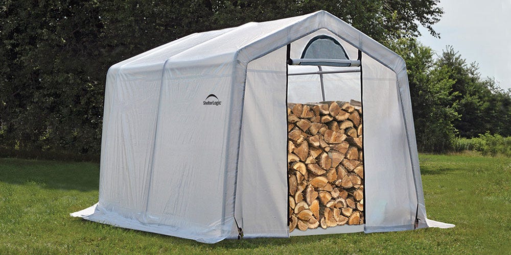 Use a firewood seasoning shed to quickly season firewood