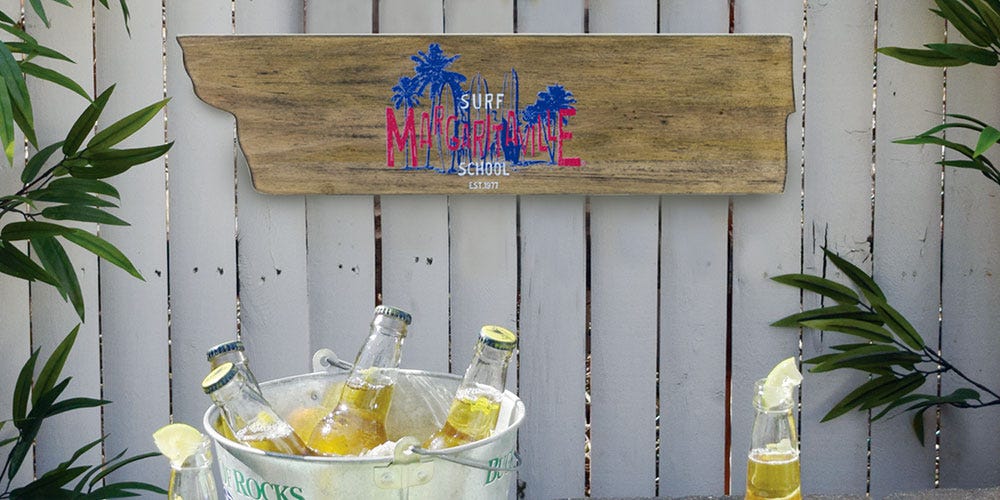 Wall Decor White Fence with Beers