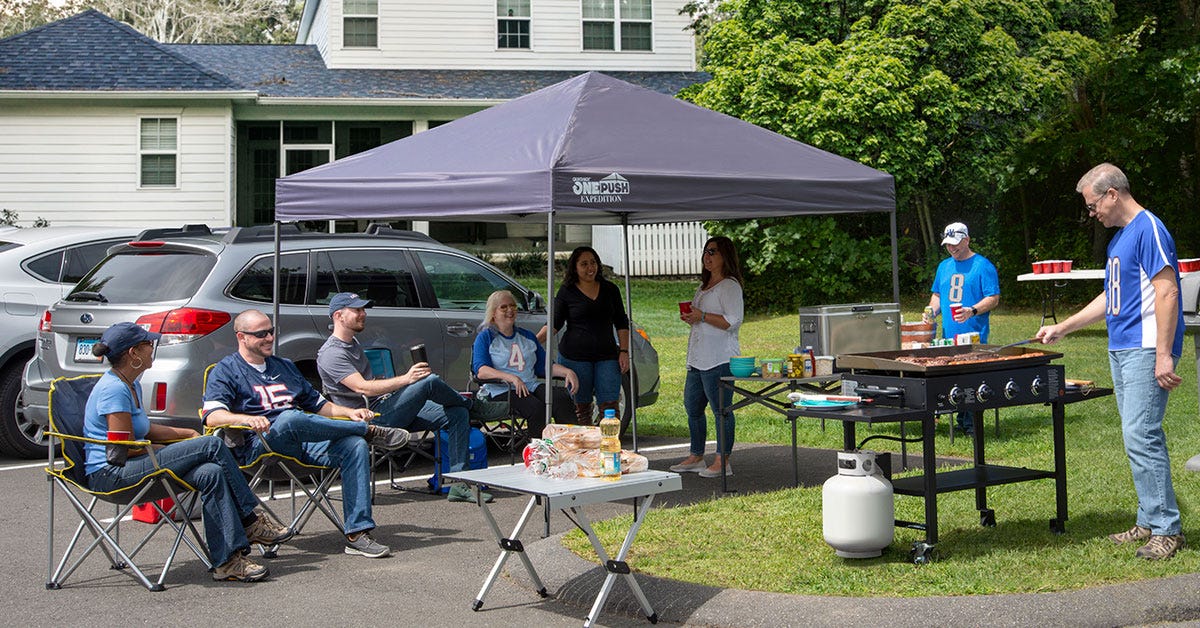 Tailgate tent for your backyard party