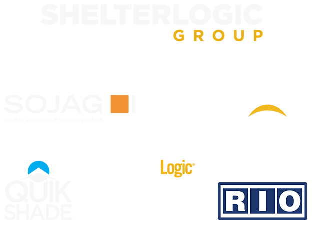 ShelterLogic Group Brand Logos | SOJAG, Arrow Storage, QuikShade, RIO