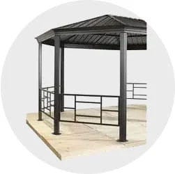 Decorative fencing for Sojag Komodo gazebo