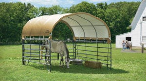 Equine Shelter Tan Corral Shelter