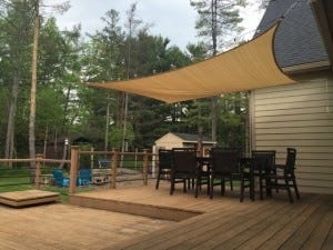 Scott's outdoor patio and Shade Sail 